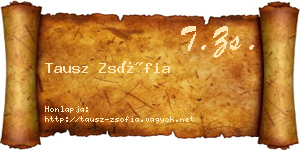 Tausz Zsófia névjegykártya